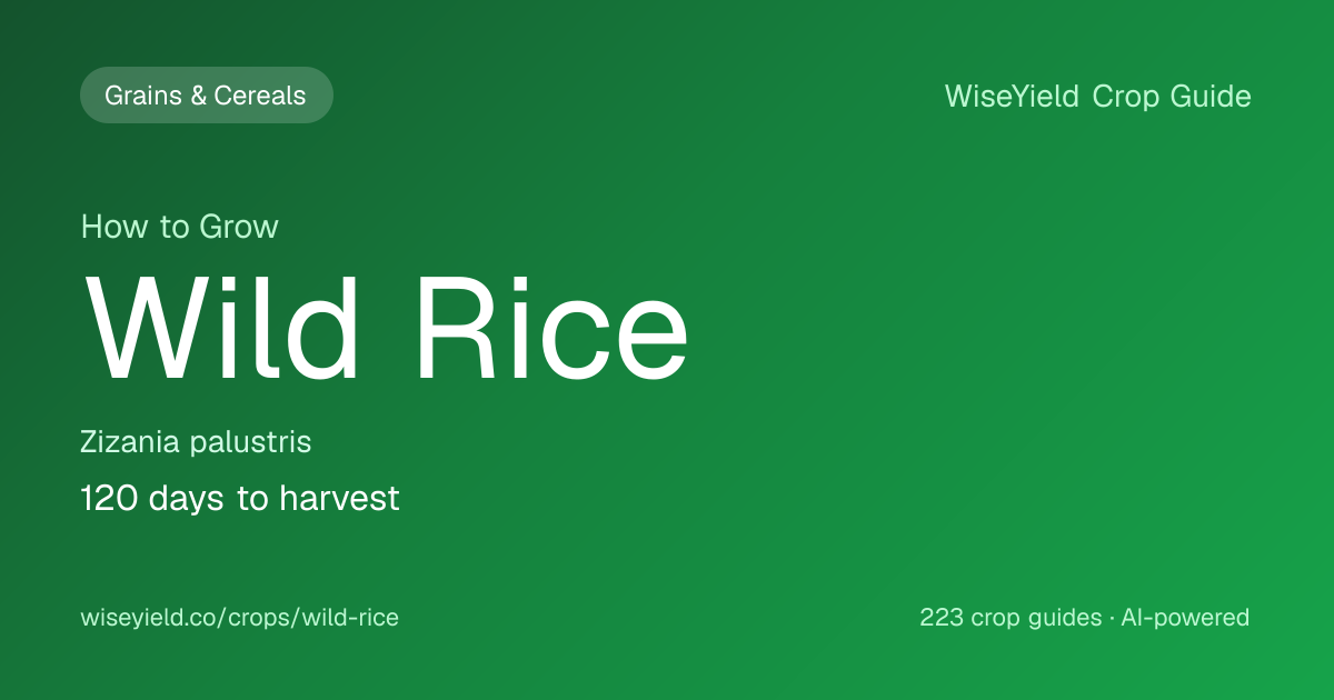 How to Grow Wild Rice: Yield 800 kg/ha Guide | WiseYield