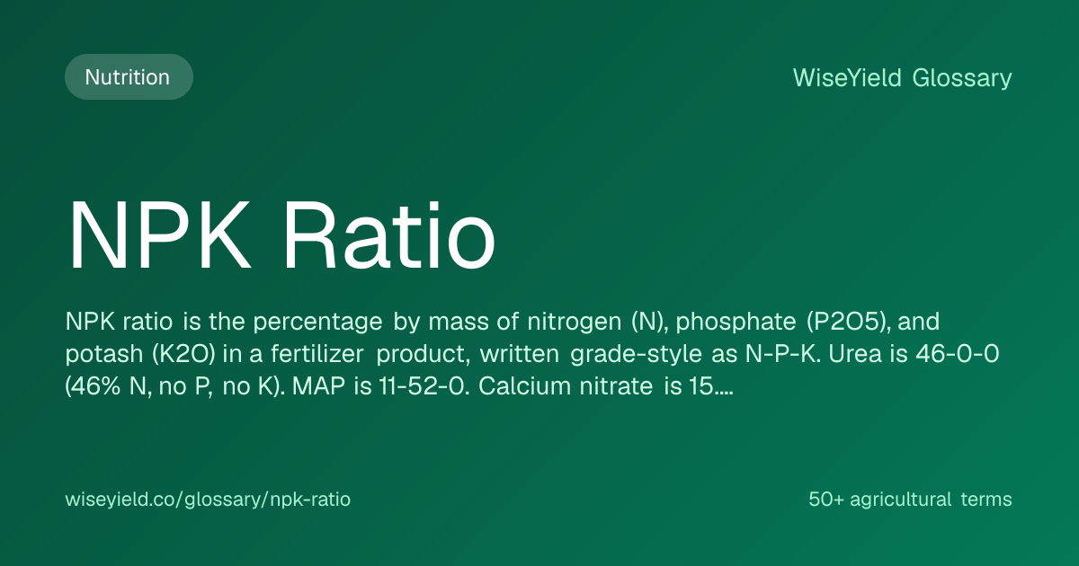 NPK Ratio: Definition, Meaning & How It Works | WiseYield Glossary